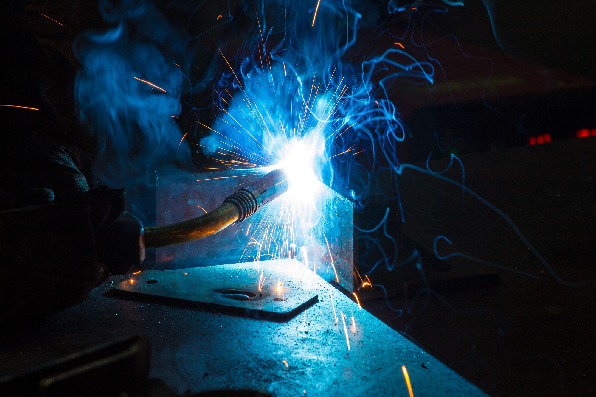 Welding process.